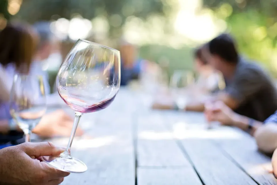 Waterside wine tasting